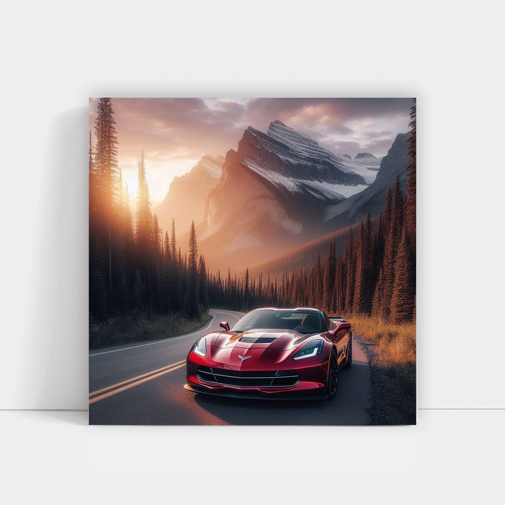 Chevrolet Corvette on Mountain - Power, Performance, Precision