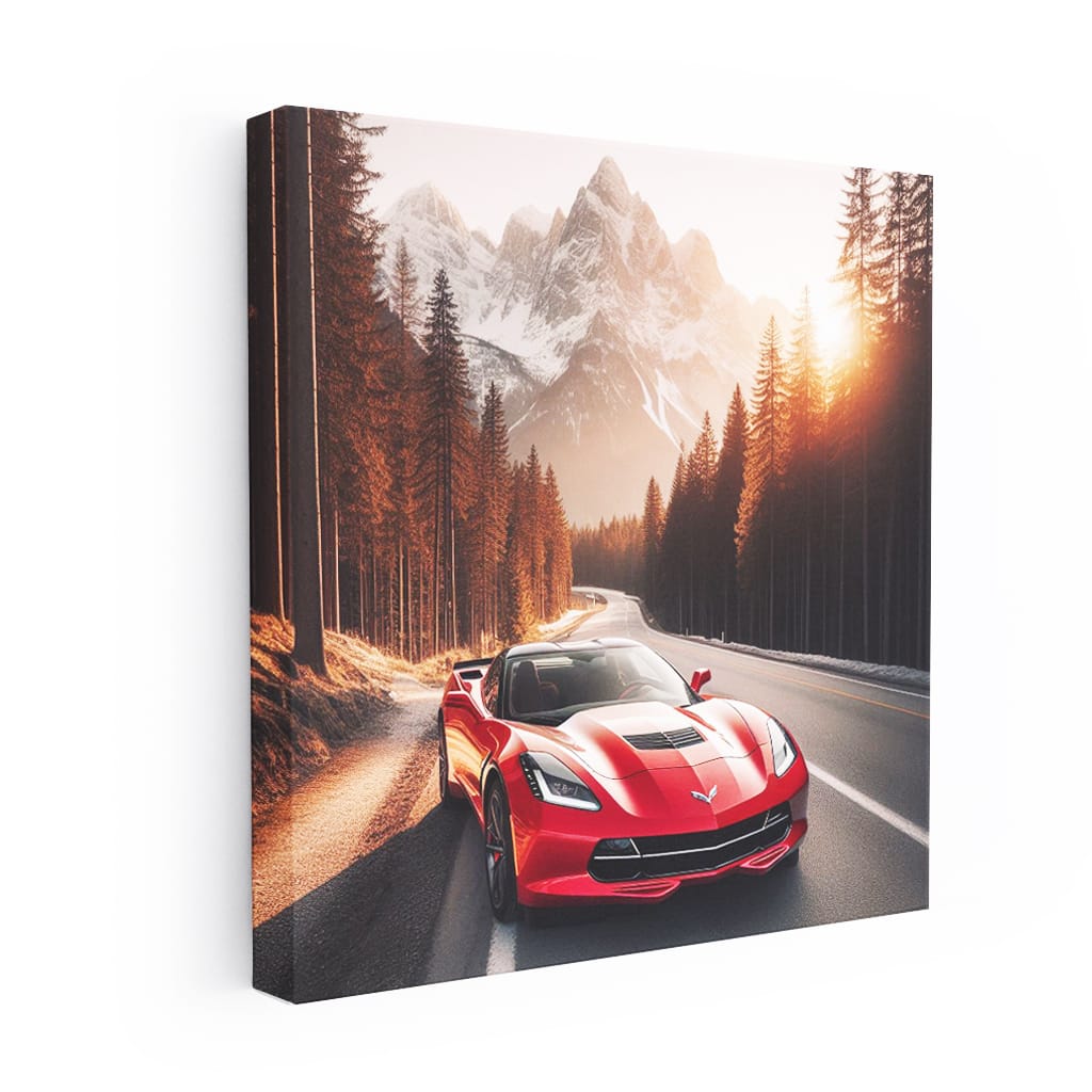 Chevrolet Corvette on Mountain Drive - Power and Elegance