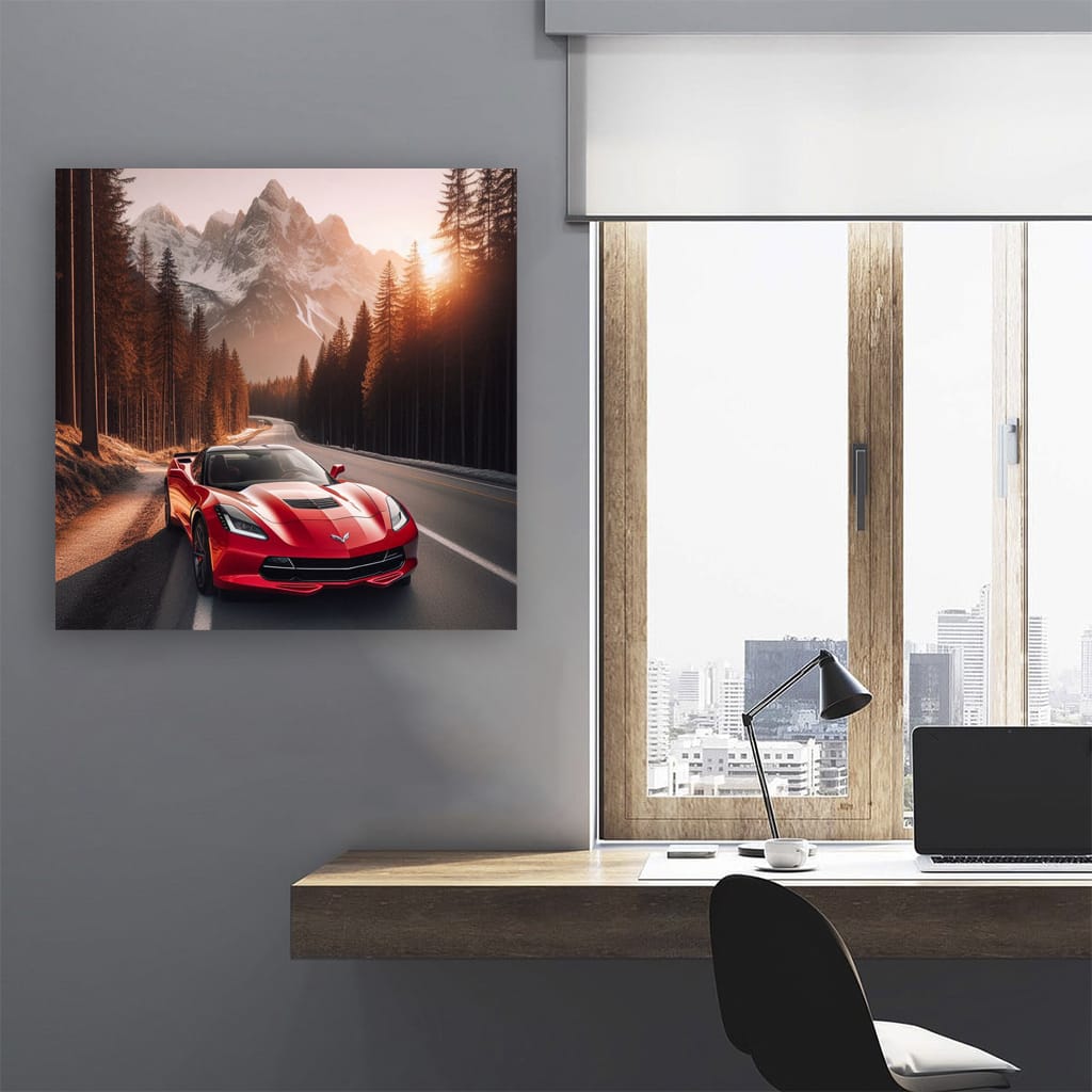 Chevrolet Corvette on Mountain Drive - Power and Elegance