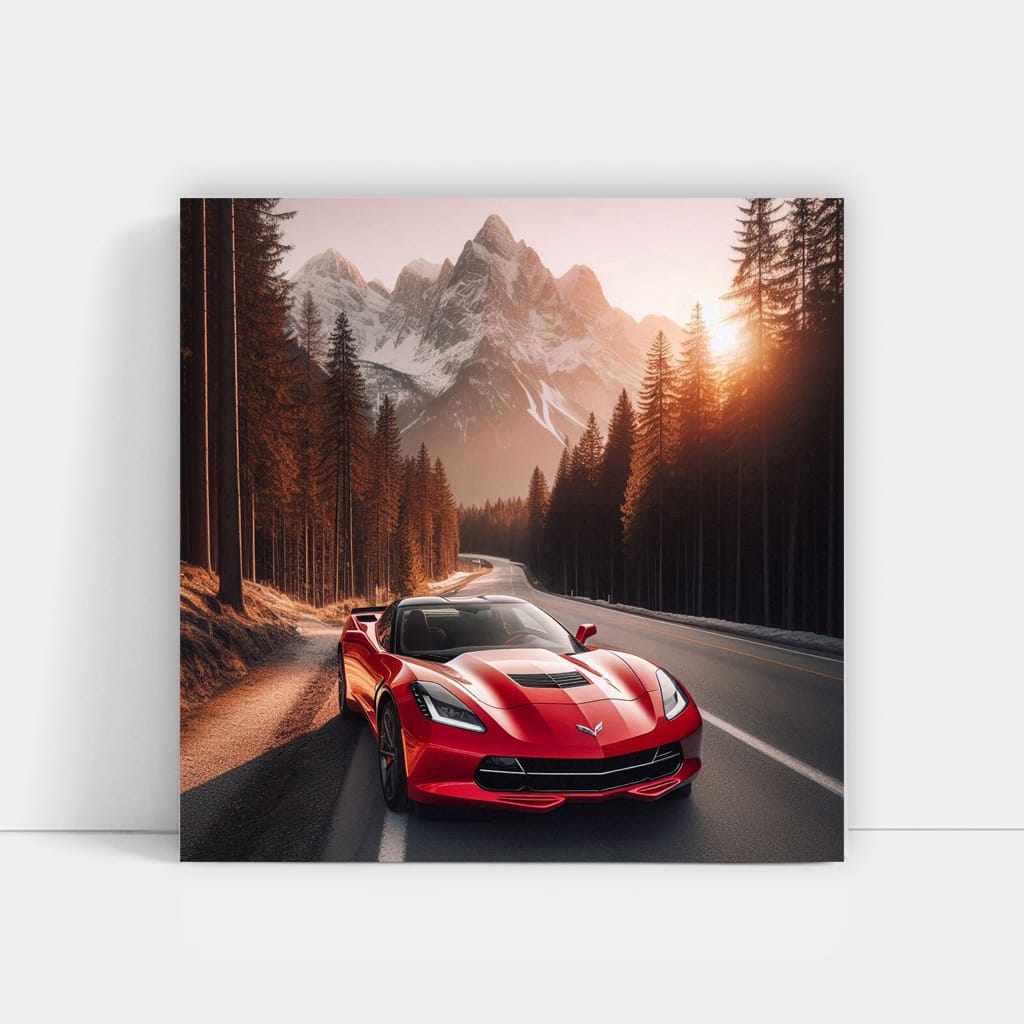 Chevrolet Corvette on Mountain Drive - Power and Elegance