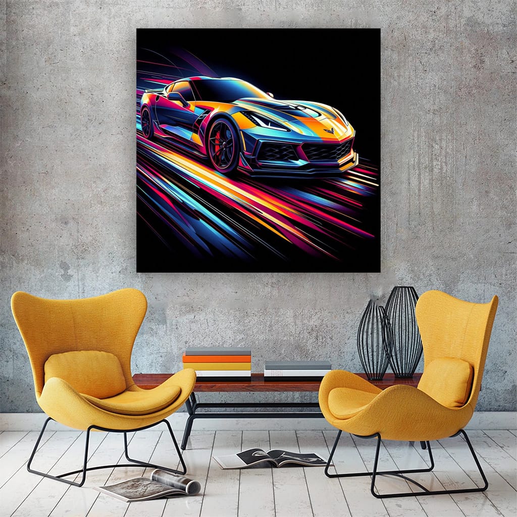 Chevrolet Corvette Z06 Abstract Art - Power and Precision