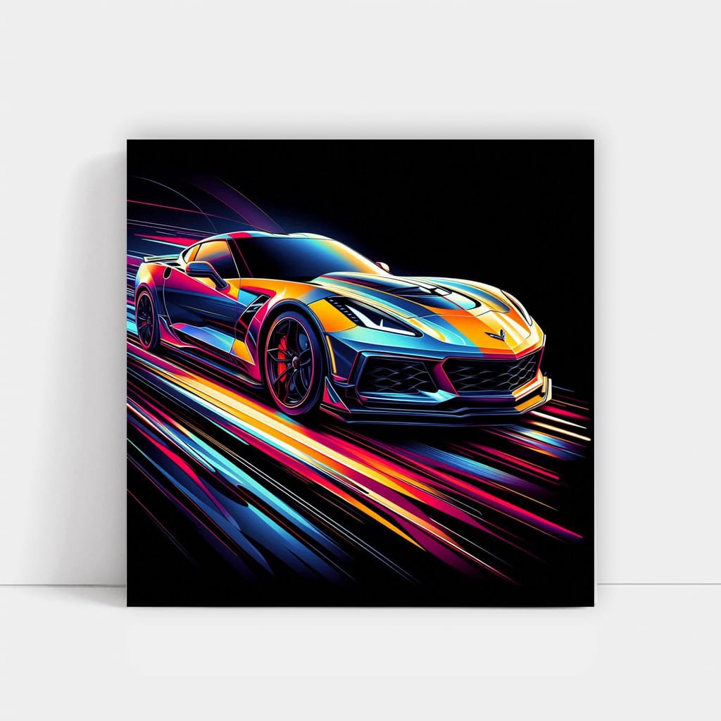 Chevrolet Corvette Z06 Abstract Art - Power and Precision