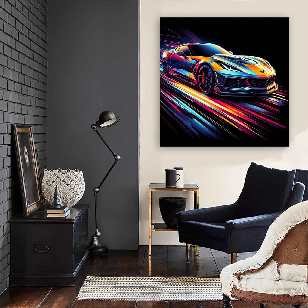 Chevrolet Corvette Z06 Abstract Art - Power and Precision
