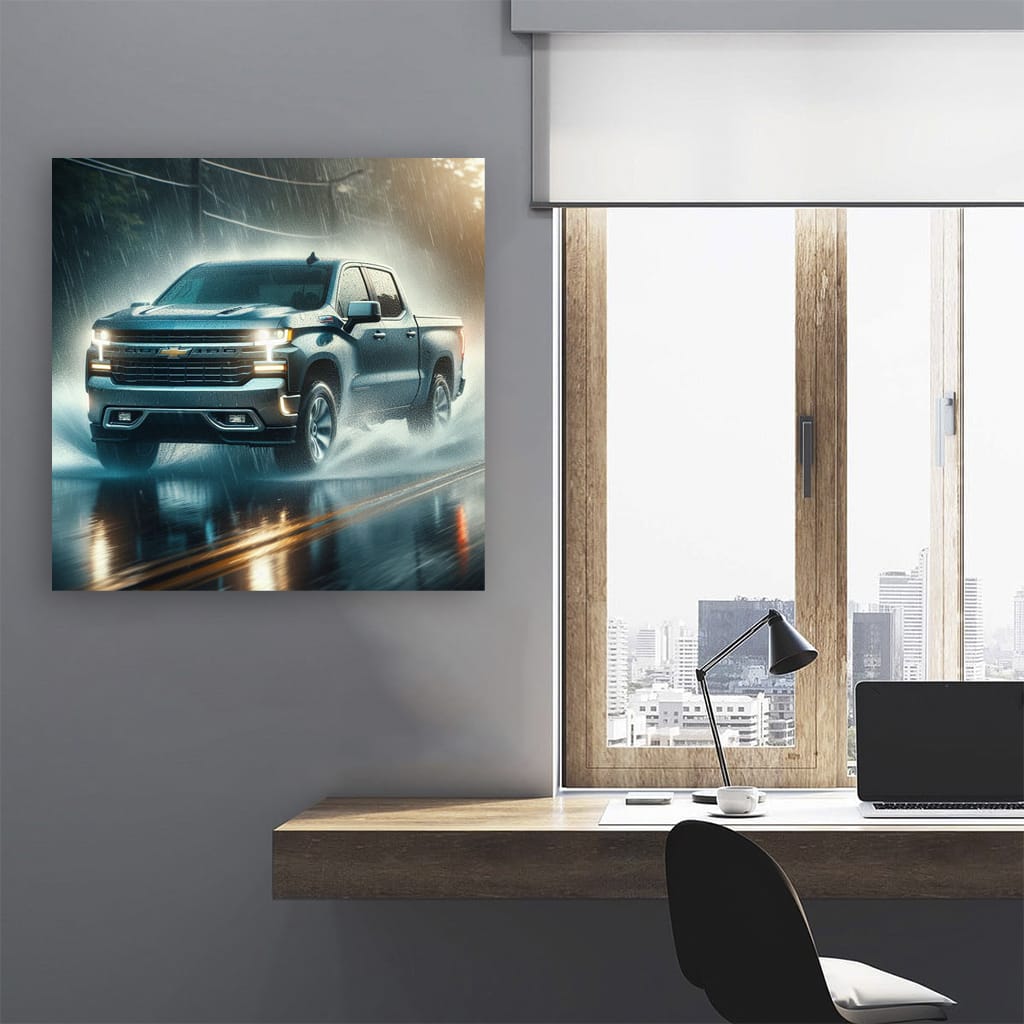 Chevrolet Silverado Braving Rainy Weather - Rugged and Reliable