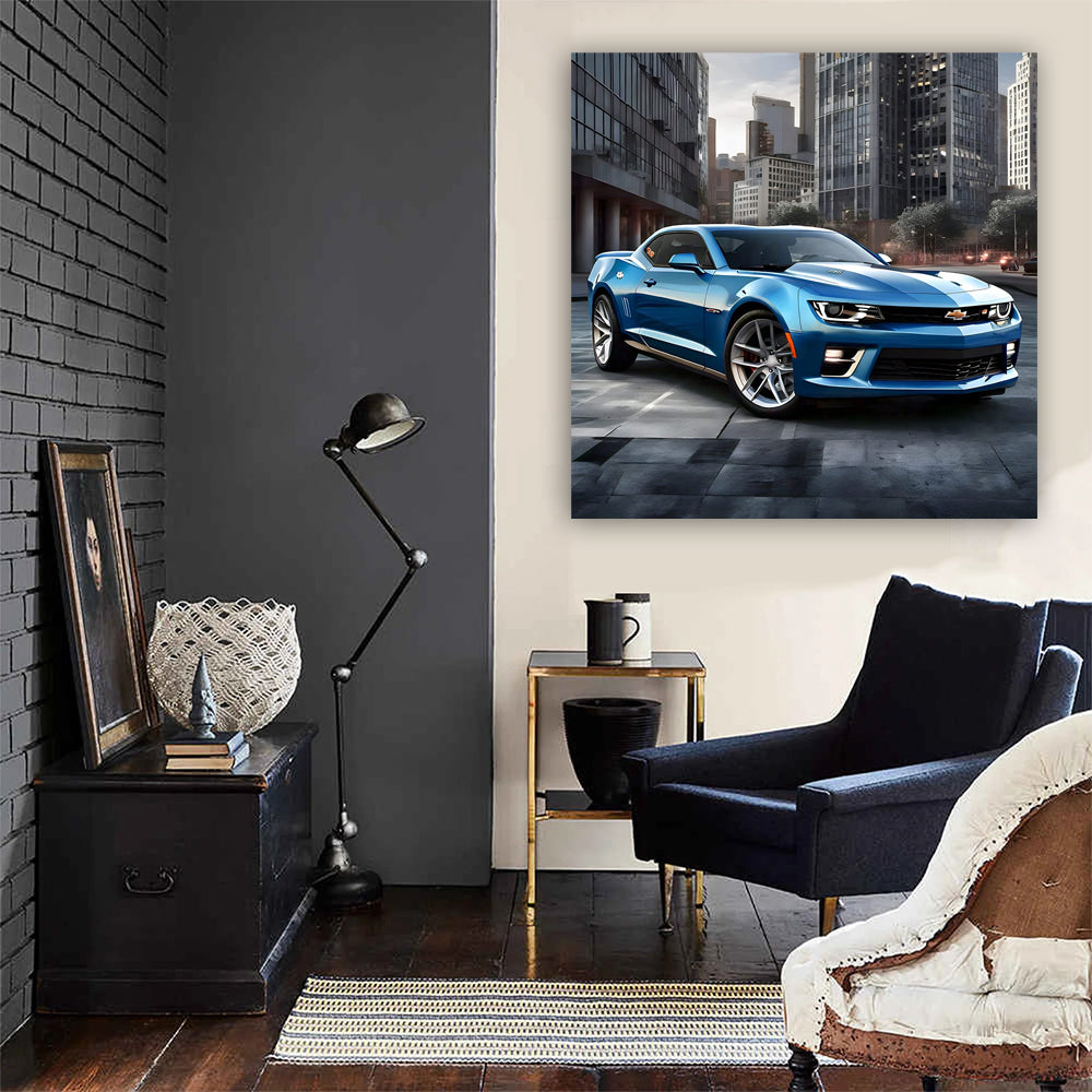 Blue Chevrolet Camaro SS - Icon of Power and Speed