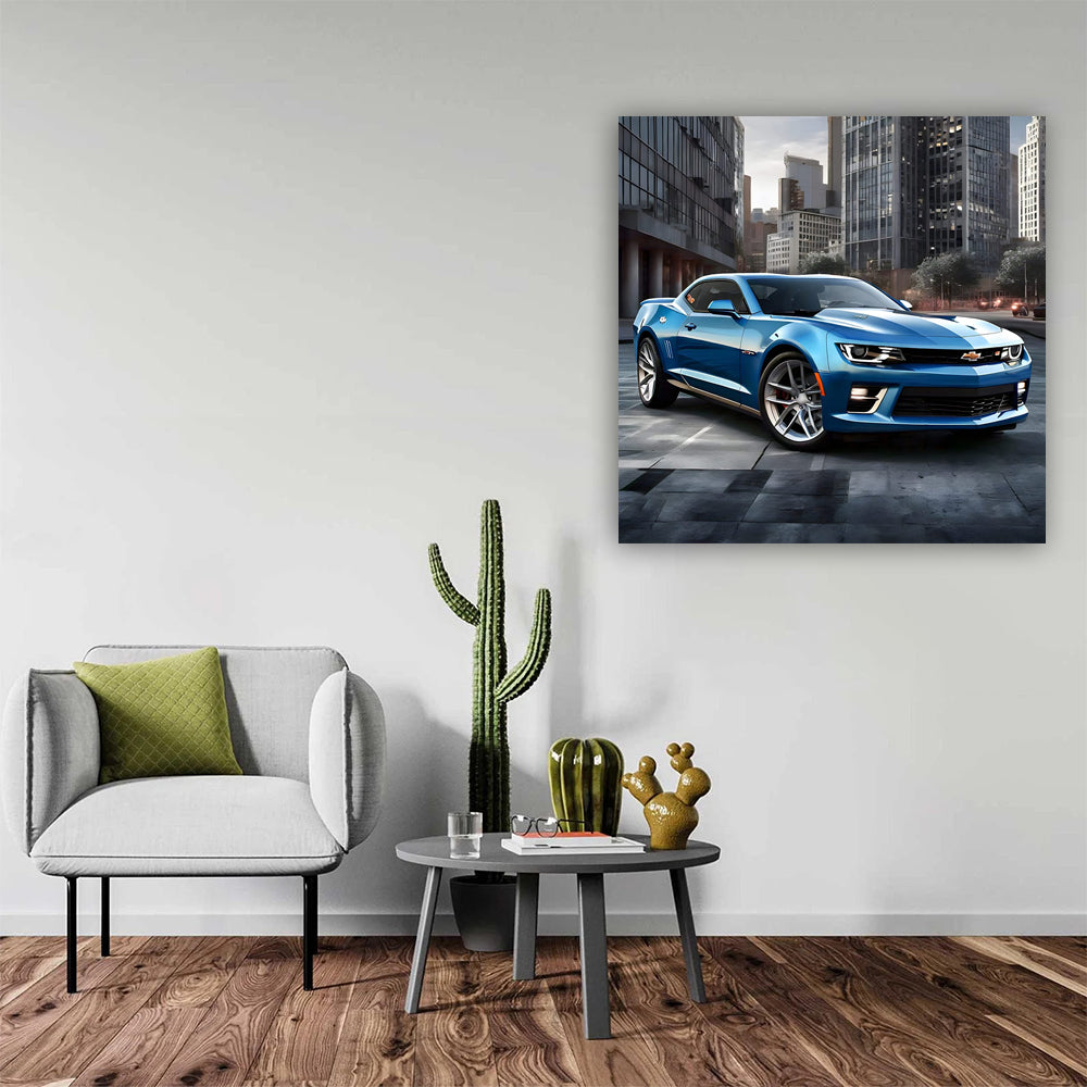 Blue Chevrolet Camaro SS - Icon of Power and Speed