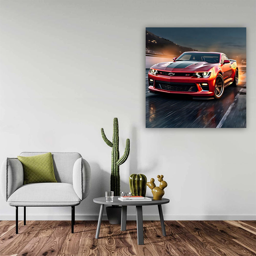 Red Chevrolet Camaro SS Drifting - Power and Precision