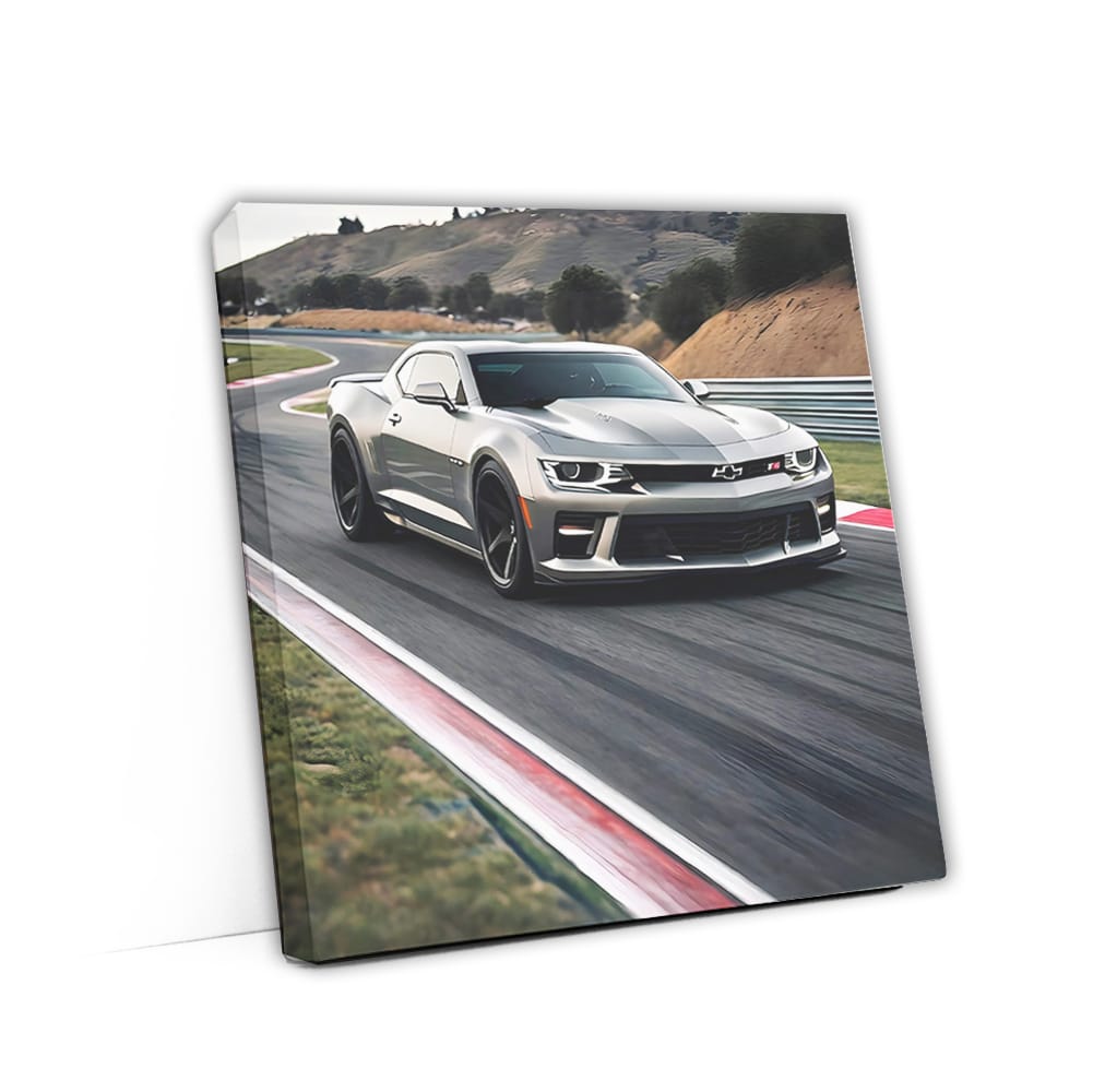 Chevrolet Camaro ZL1 Gray Racing Beast on Track