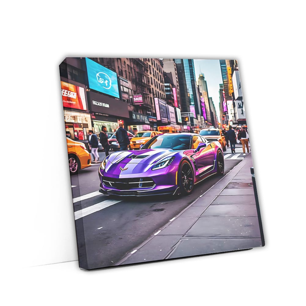 Purple Chevrolet Corvette in NYC - Sleek and Stylish Ride