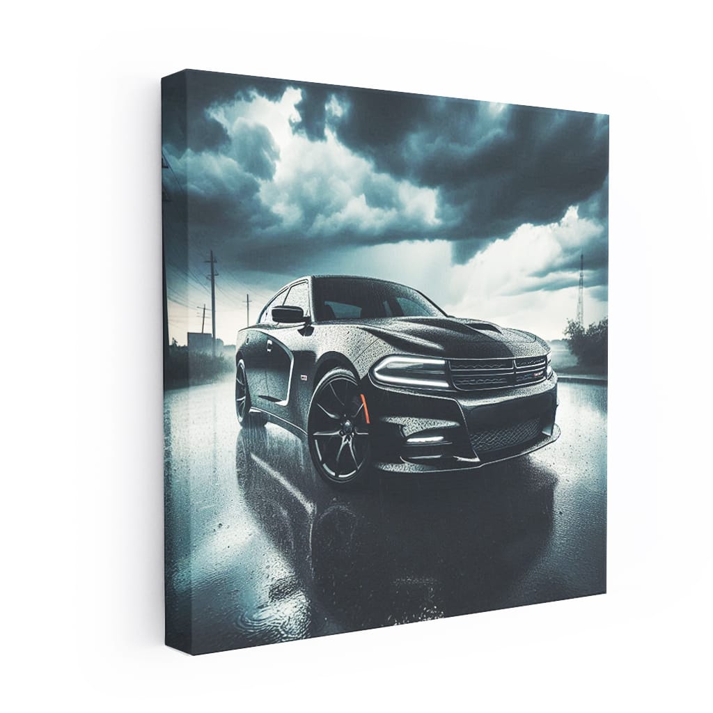 Dodge Charger in Overcast Skies - Power and Elegance