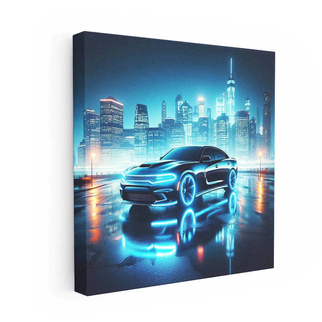 Dodge Charger Neon - Bold Performance Icon