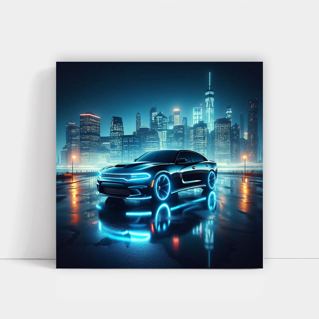 Dodge Charger Neon - Bold Performance Icon