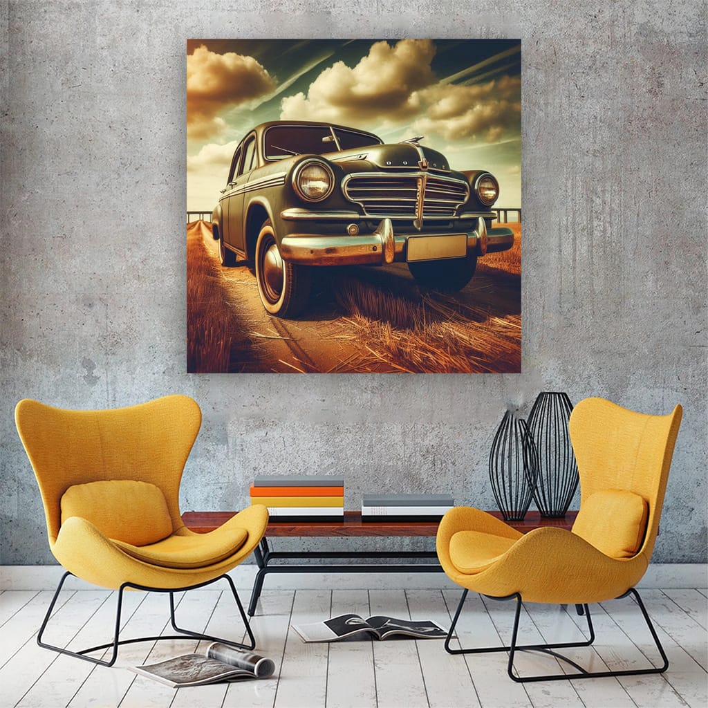 Vintage Dodge on Rustic Roads - Classic Style & Charm