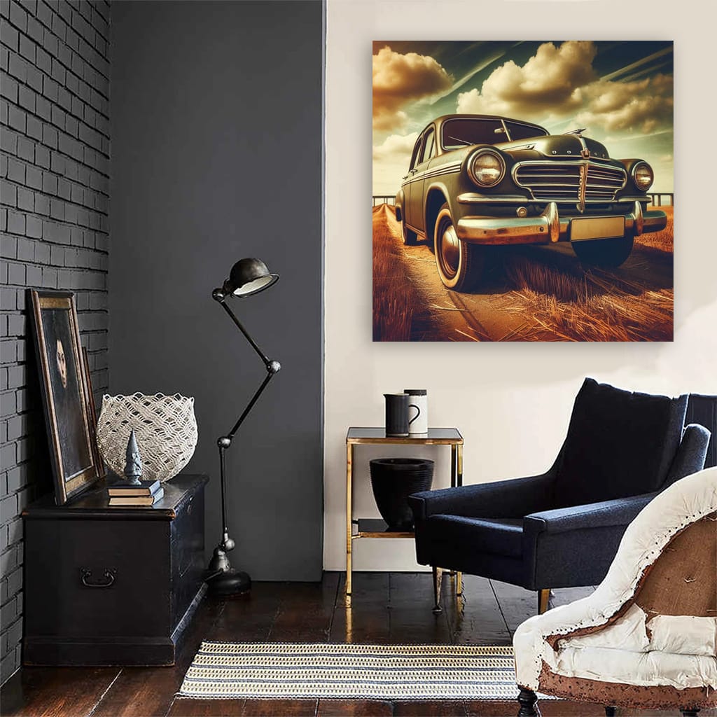 Vintage Dodge on Rustic Roads - Classic Style & Charm