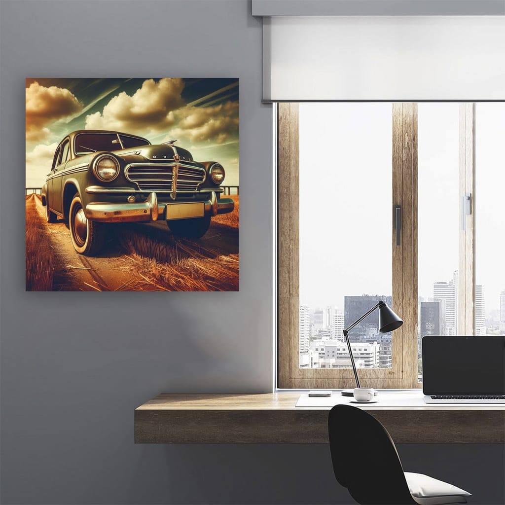 Vintage Dodge on Rustic Roads - Classic Style & Charm