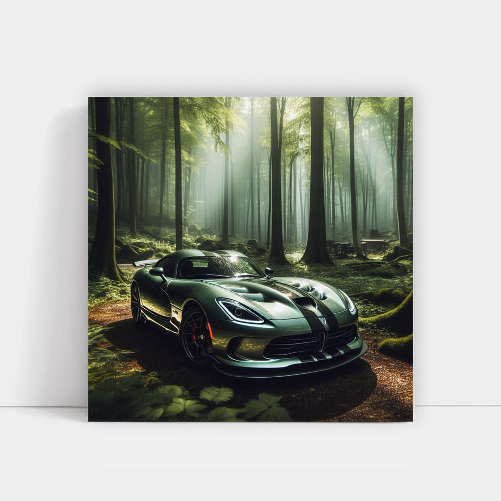 Dodge Viper in Forest - Unleash Beast's Power