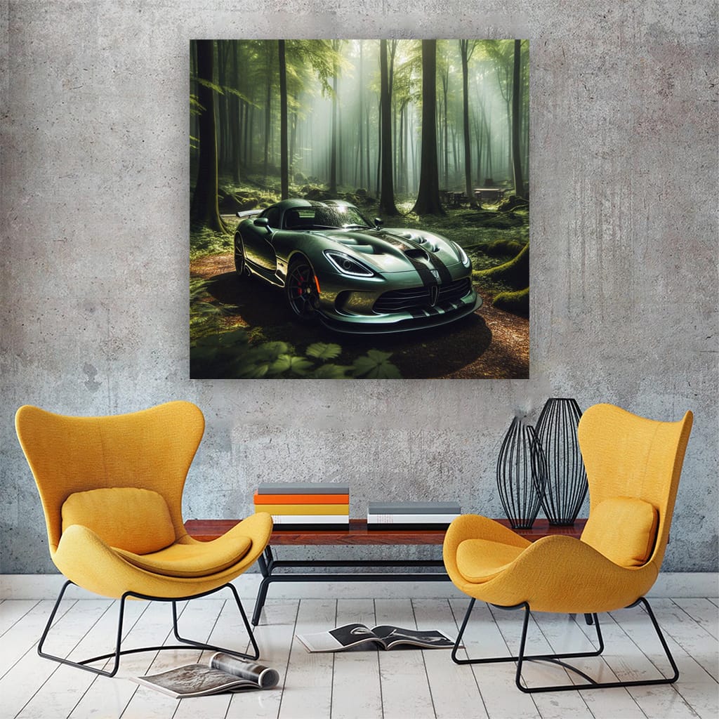 Dodge Viper in Forest - Unleash Beast's Power