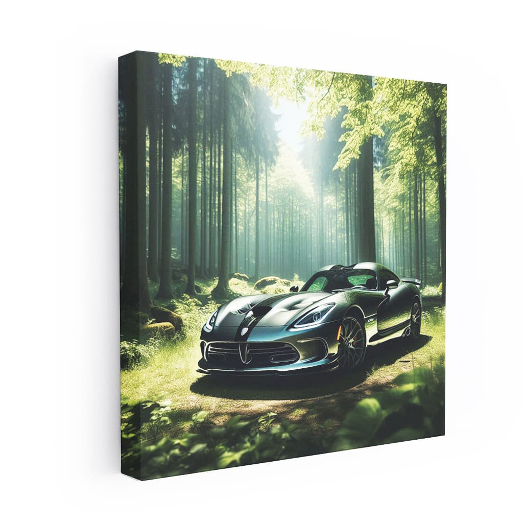 Dodge Viper in Forest - Unleash Beast's Roar