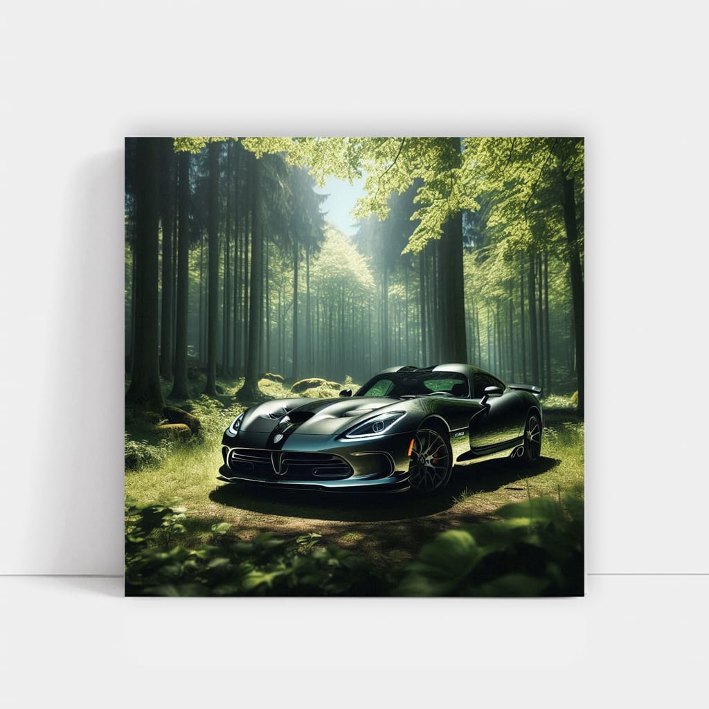 Dodge Viper in Forest - Unleash Beast's Roar
