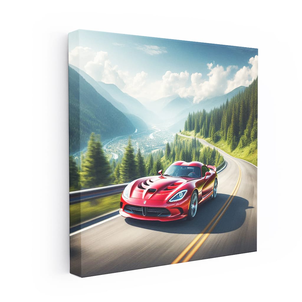 Dodge Viper on Mountain Road: Power and Precision