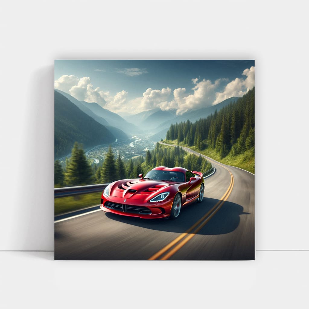 Dodge Viper on Mountain Road: Power and Precision