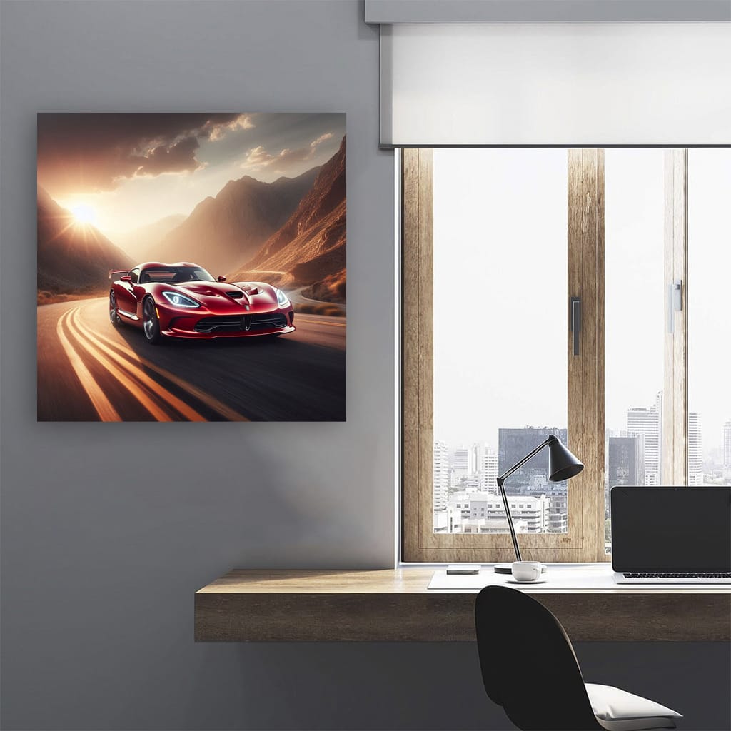 Dodge Viper on Mountain Road - Raw Power and Speed