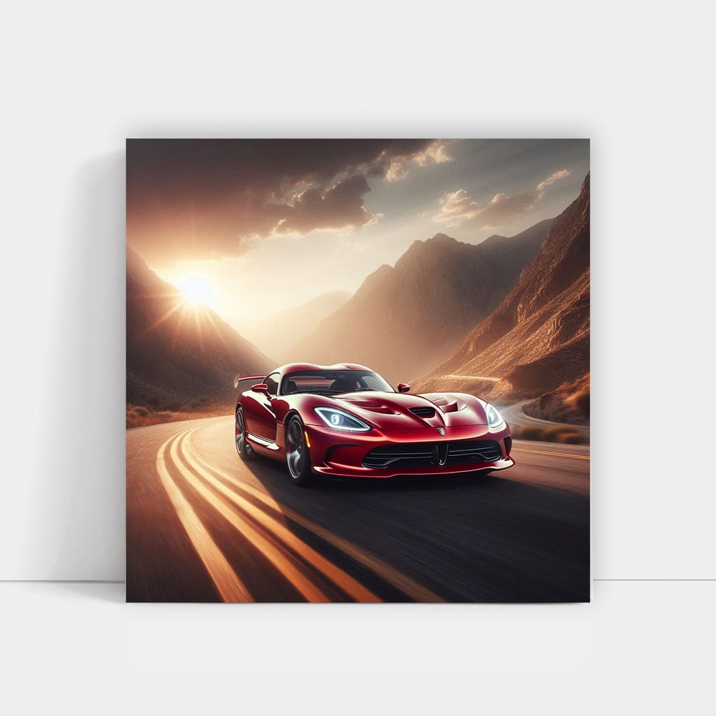 Dodge Viper on Mountain Road - Raw Power and Speed