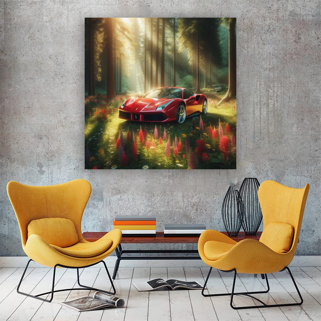 Ferrari 488 GTB in Forest - Unleash Power of Speed