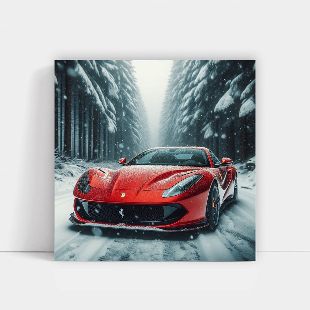 Ferrari 812 Superfast in Snowfall - True Speed Icon