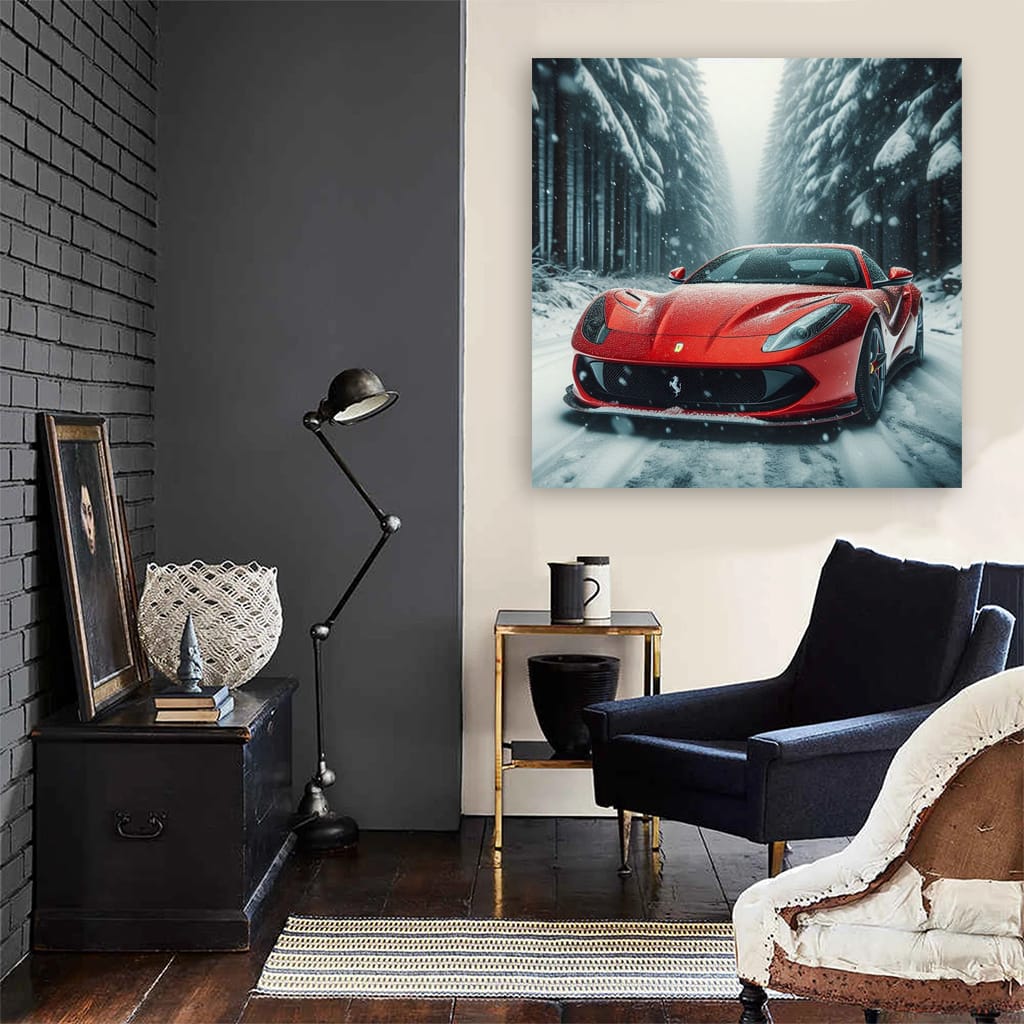 Ferrari 812 Superfast in Snowfall - True Speed Icon