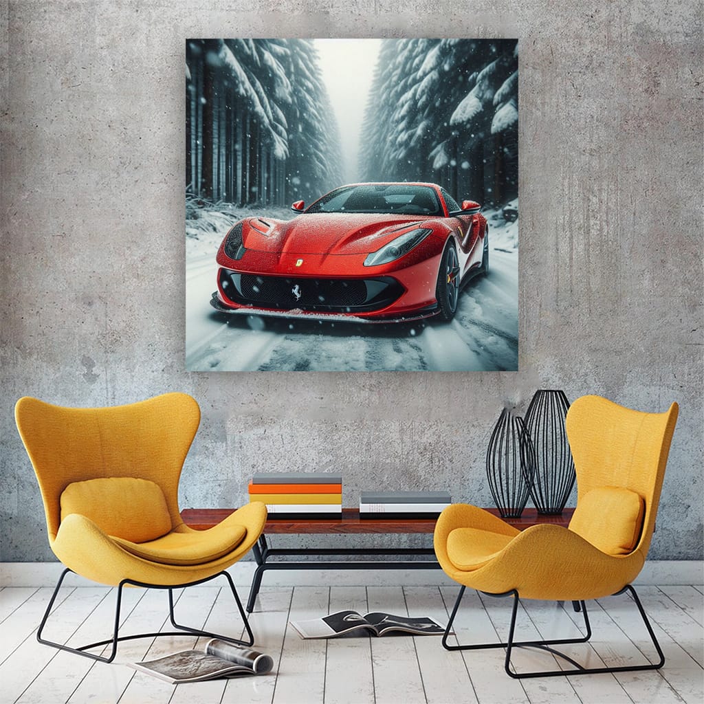 Ferrari 812 Superfast in Snowfall - True Speed Icon