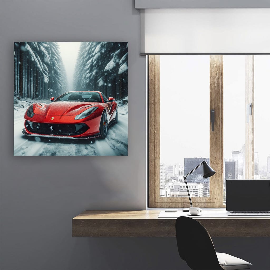 Ferrari 812 Superfast in Snowfall - True Speed Icon