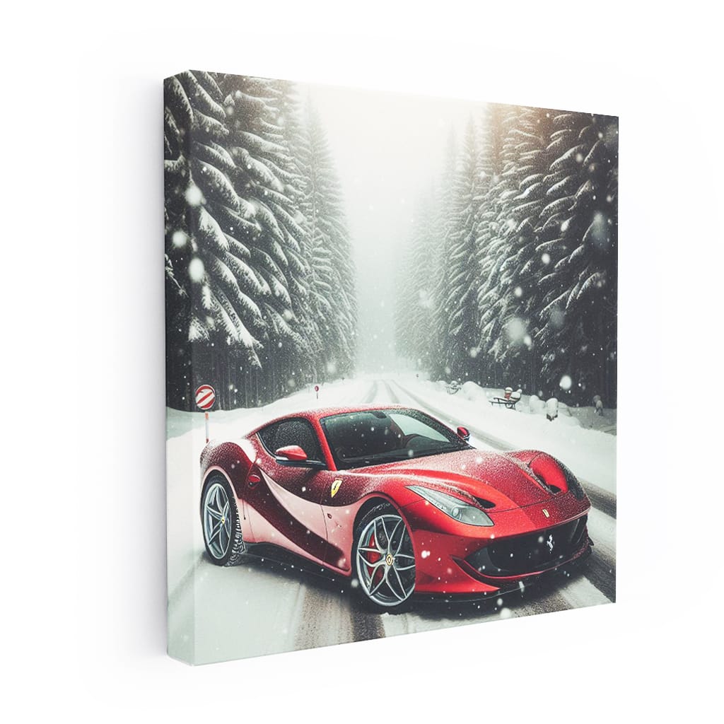 Ferrari 812 Superfast in Snowfall - Speed Meets Elegance