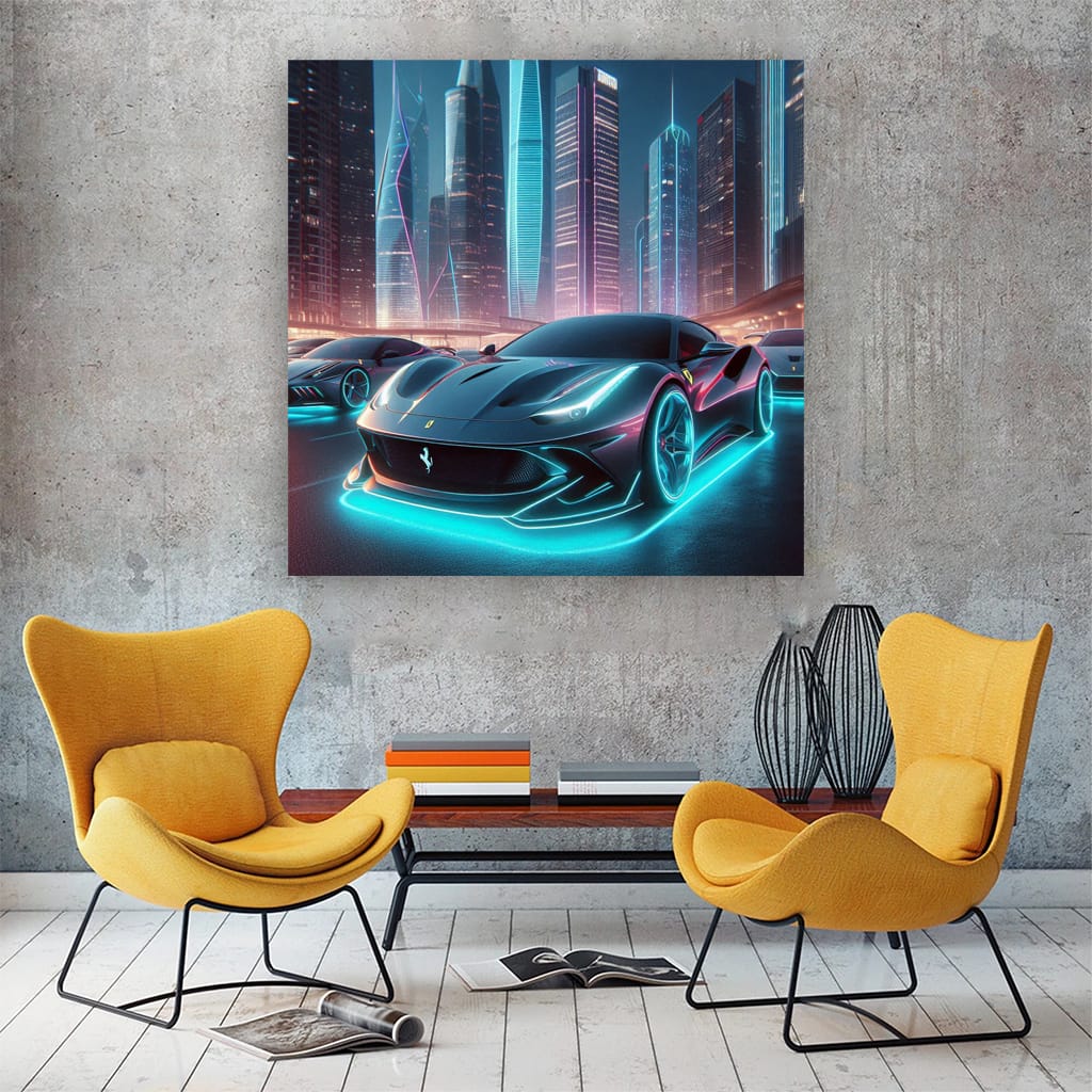 Neon Ferrari Roma - Elegance Meets Performance