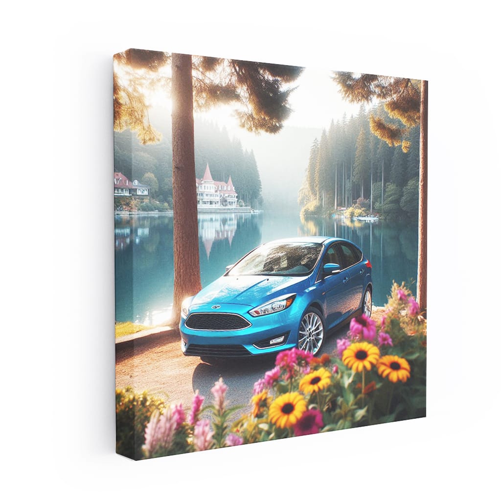 Ford Focus by Lake - Sleek and Stylish Ride
