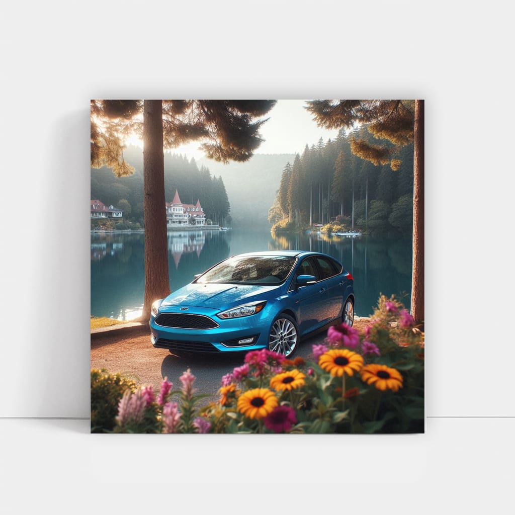 Ford Focus by Lake - Sleek and Stylish Ride