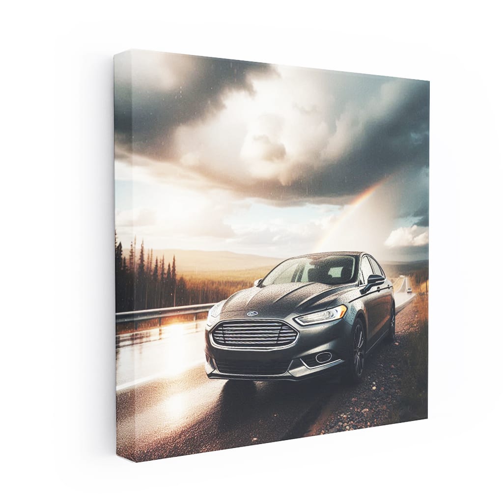 Ford Fusion in Overcast Skies - Sleek and Stylish Ride