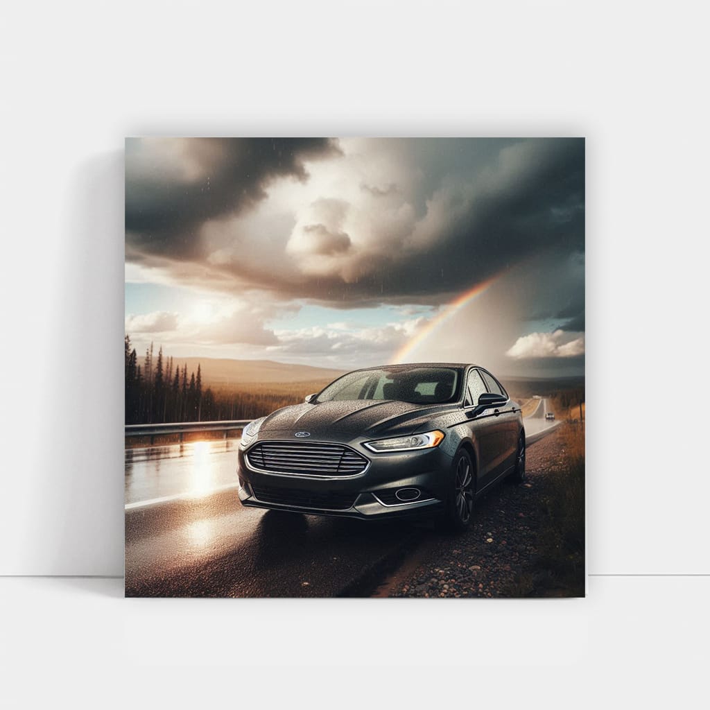 Ford Fusion in Overcast Skies - Sleek and Stylish Ride