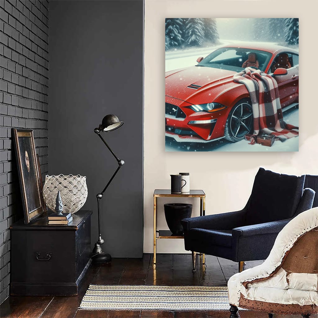 Ford Mustang in Winter Wonderland - Power and Elegance