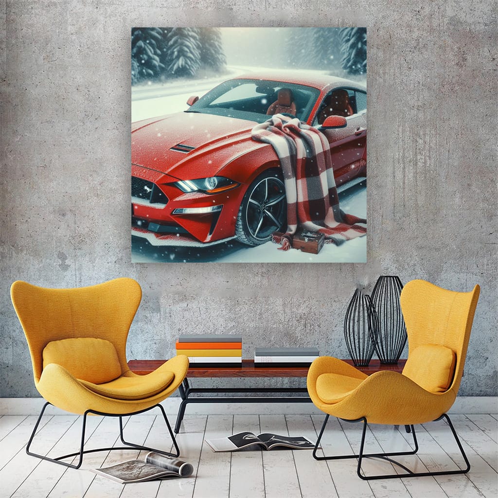 Ford Mustang in Winter Wonderland - Power and Elegance