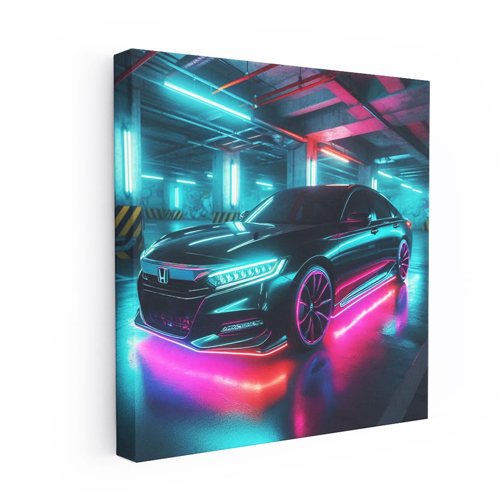 Neon Honda Accord - Sleek and Stylish Ride