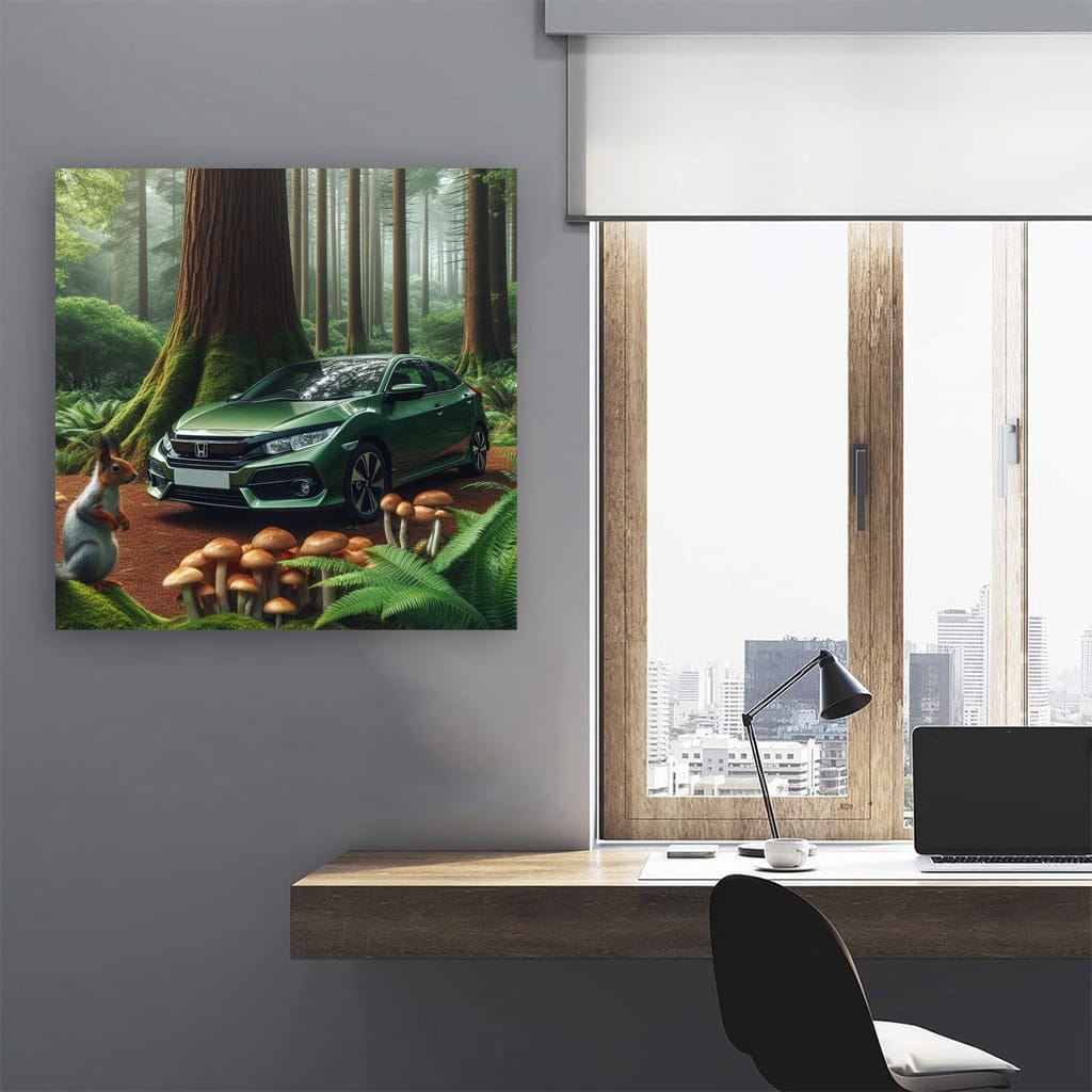 Honda Civic in Forest - Reliable and Eco-Friendly