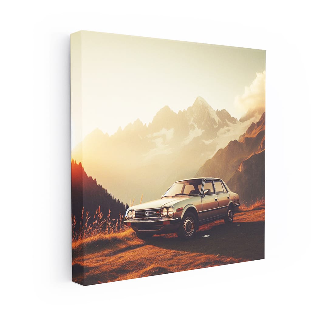 Vintage Honda Mountain Adventure - Classic Style in Motion