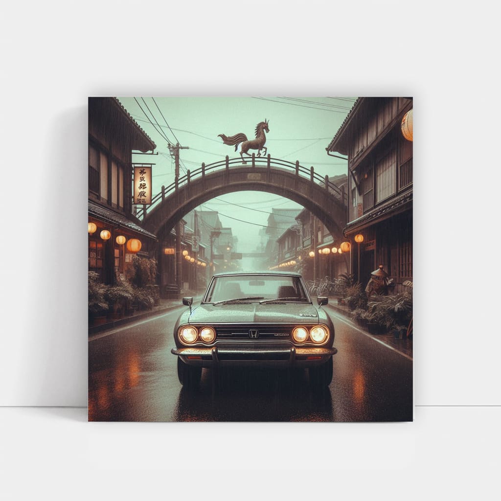 Honda Vintage Retro in Rainy Weather - Classic Ride