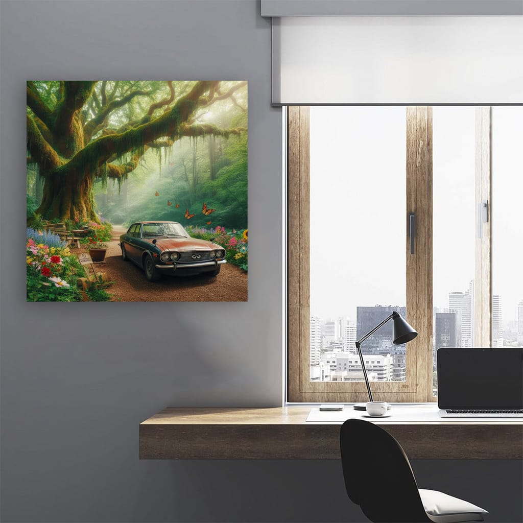 Vintage Infiniti Retro - Timeless Nature-Inspired Elegance