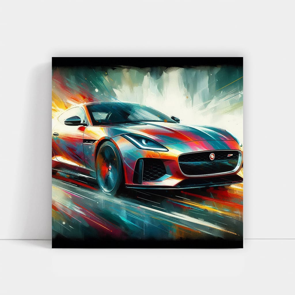 Jaguar F-Type Impressionist Art - Bold Elegance