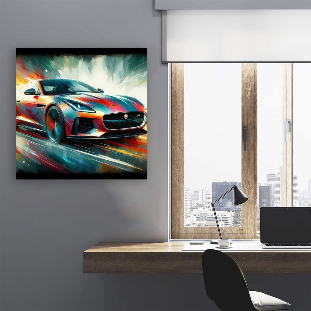 Jaguar F-Type Impressionist Art - Bold Elegance