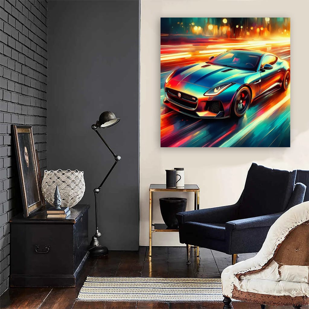 Jaguar F-Type Impressionism: Artful Elegance in Motion