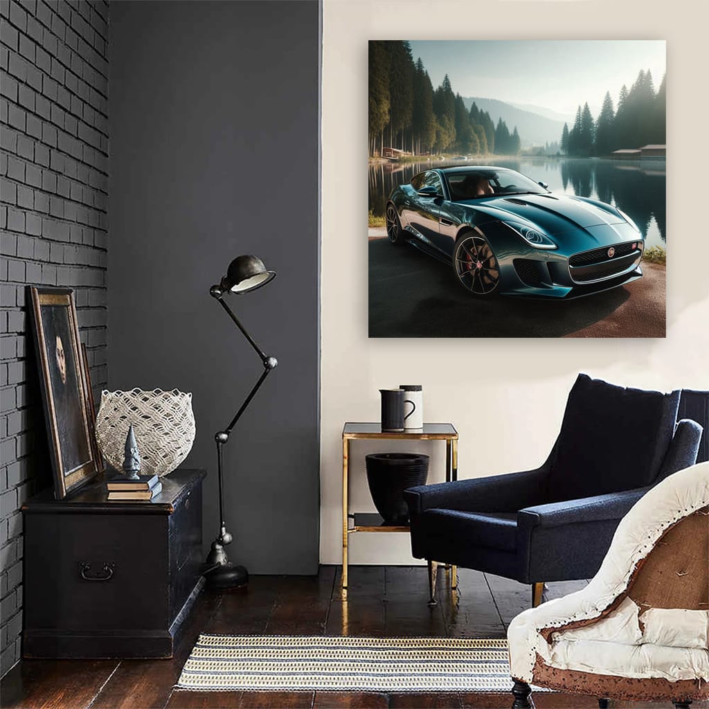 Jaguar F-Type by Lake - Sleek and Powerful Elegance