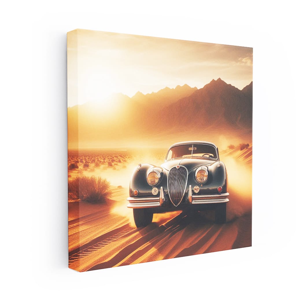 Vintage Jaguar Drifting Classic - Timeless Elegance